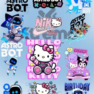 Láminas Kawaii y Robots — lámina DTF