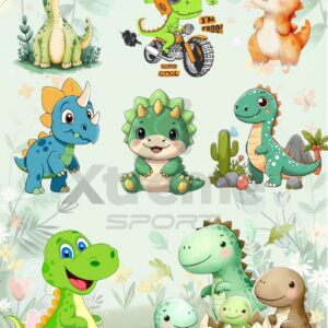 Láminas Dinosaurios Tiernos — lámina DTF