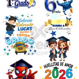 Láminas Graduación y Promoción 2026 — lámina DTF