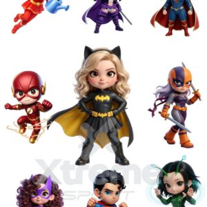 Láminas Heroínas Chibi — lámina DTF