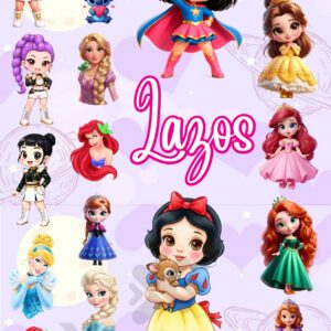 Láminas Princesas y Lazos — lámina DTF