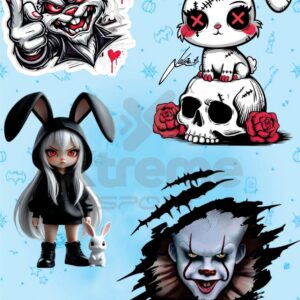 Hoja completa de diseños de Halloween en lámina DTF, modelo 6