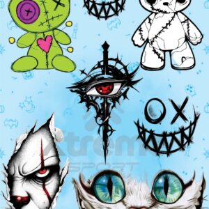 Hoja completa de diseños de Halloween en lámina DTF, modelo 9